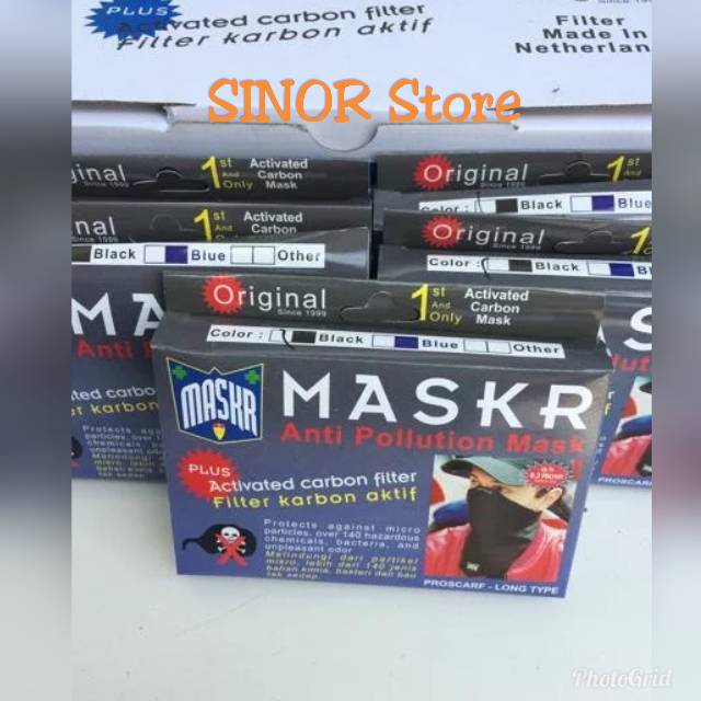 Masker Karbon Aktif MASKR Panjang ORIGINAL Makser Panjang Anti Debu Asap Carbon Chemical Aktif