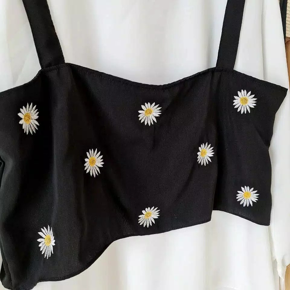 BEFAST - ZEC Tanktop MIGURY / Tanktop Black Daisy (Luaran Saja) / Tanktop Model Daisy / Tanktop Kekinian 2021 / Tanktop Bisa Di Pakai Wanita Hijab Untuk Luaran Baju / Tanktop Hits Wanita