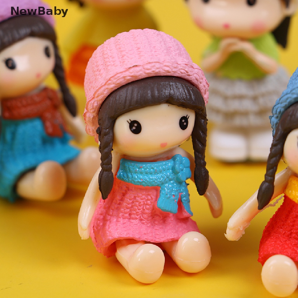 Newbaby 4Pcs Miniatur Anak Perempuan Cantik Untuk Dekorasi Taman Bonsai