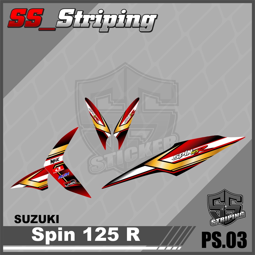 Sticker Striping List Variasi Spin 125 R - Striping Spin 125 R. PS.003