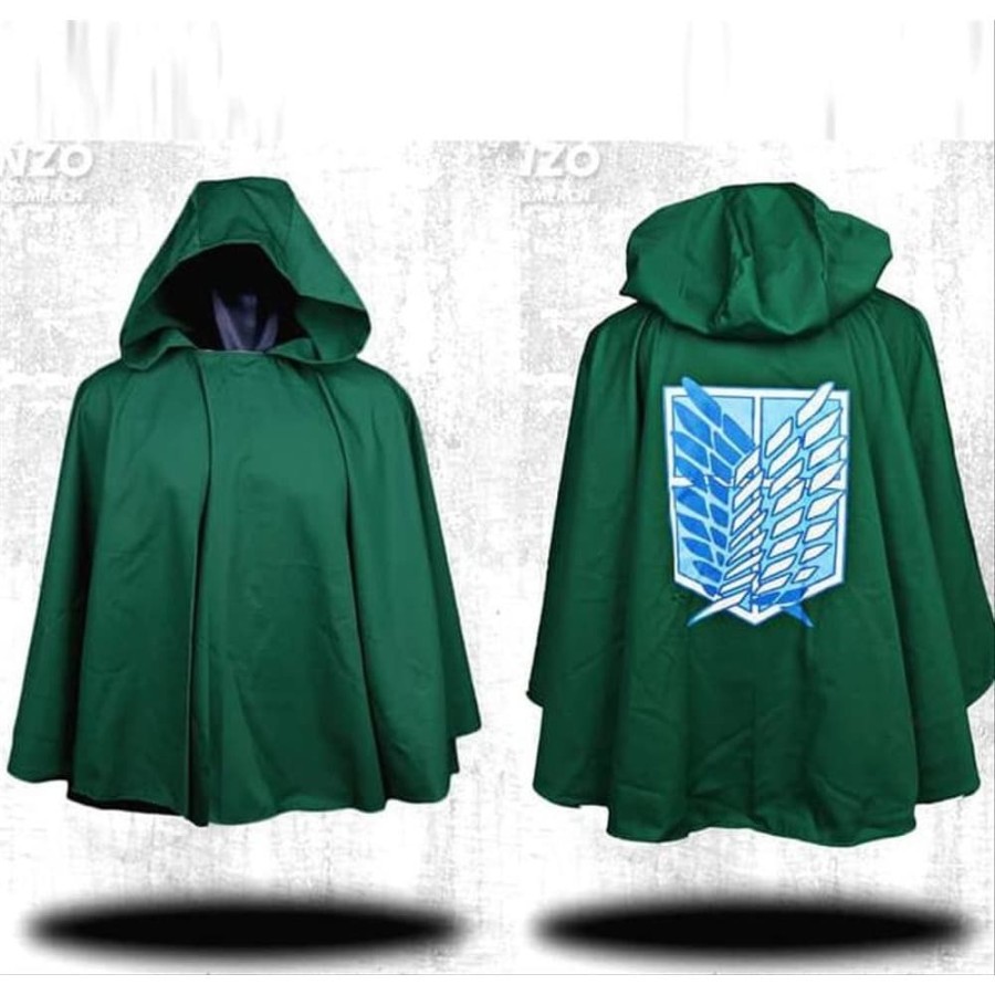 JUBAH ANIME SNK ATTACK ON TITAN SURVEY CORPS COSPLAY COAT SINGEKI NO KYOJIN