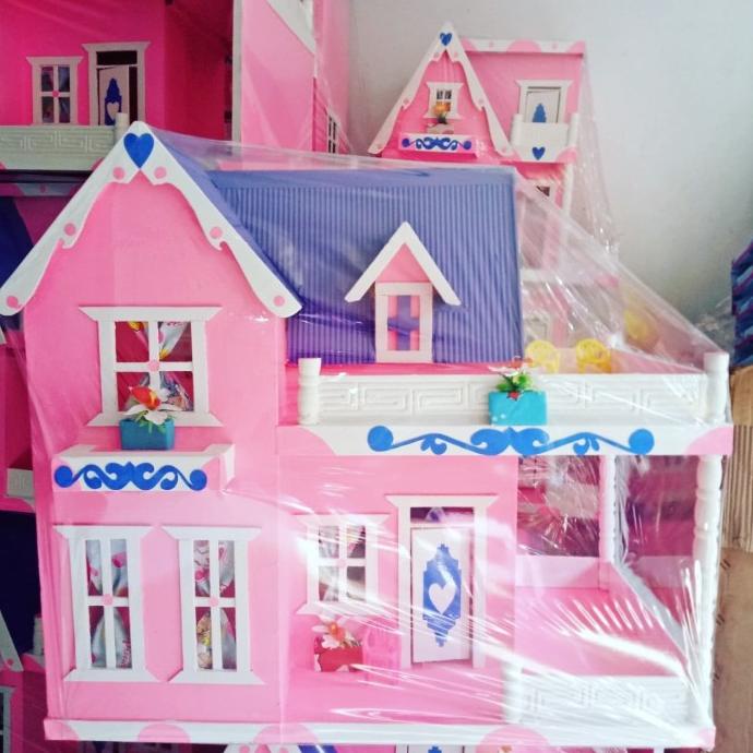 Rumah boneka barbie besar v3 + garasi