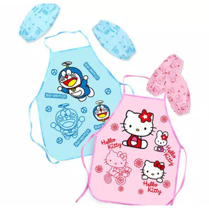 Celemek Anak Apron Karakter Lucu Celemek Anak Melukis Masak Kotor Kotoran Berkebun Kids Apron Cartoon Cute