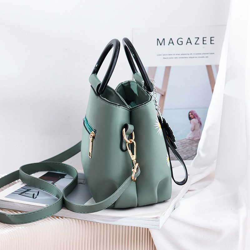 [COD] LB - Hand bag import wanita terbaru motif bunga daisy / Tas fashion kekinian 389