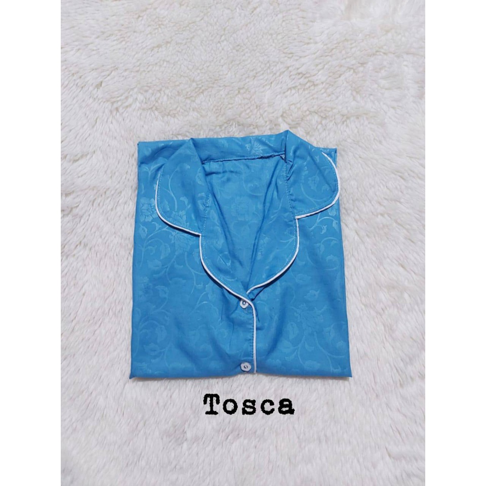 PEPOY SHOP Setelan Piyama Baju Tidur CP Celana Panjang Embos LD 104 Cm All Size-TOSCA