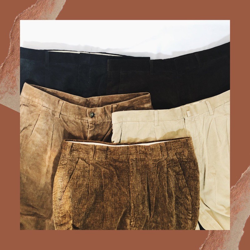 THRIFT CELANA CORDUROY JUMBO BIGSIZE COWOK