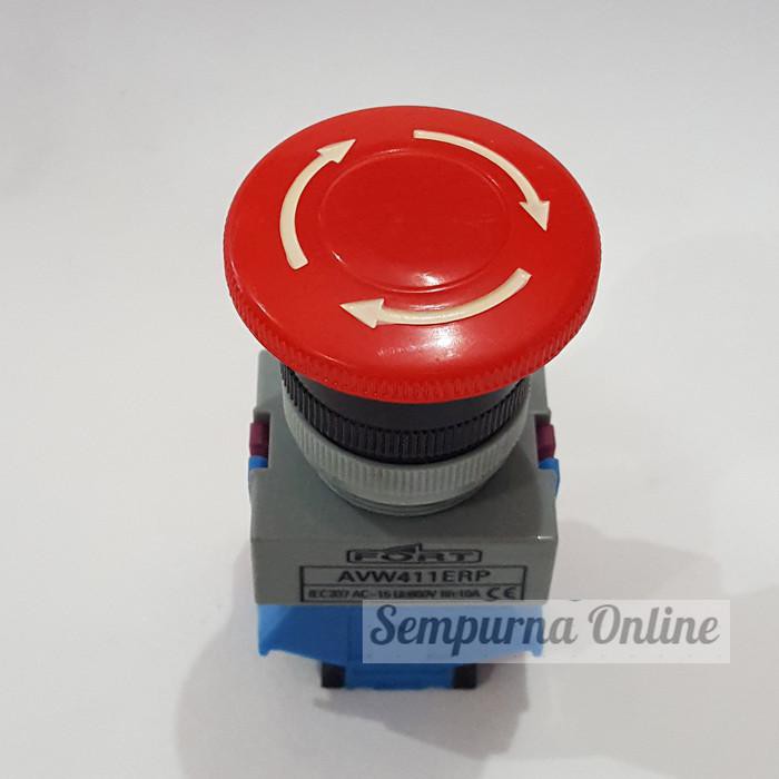 Push Button Emergency 22mm Model IDEC / IZUMI suku cadang