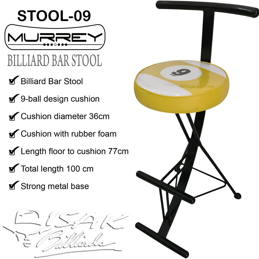 Billiard Bar Stool 9 Ball Cushion Kursi Tinggi Cafe Bangku Kafe