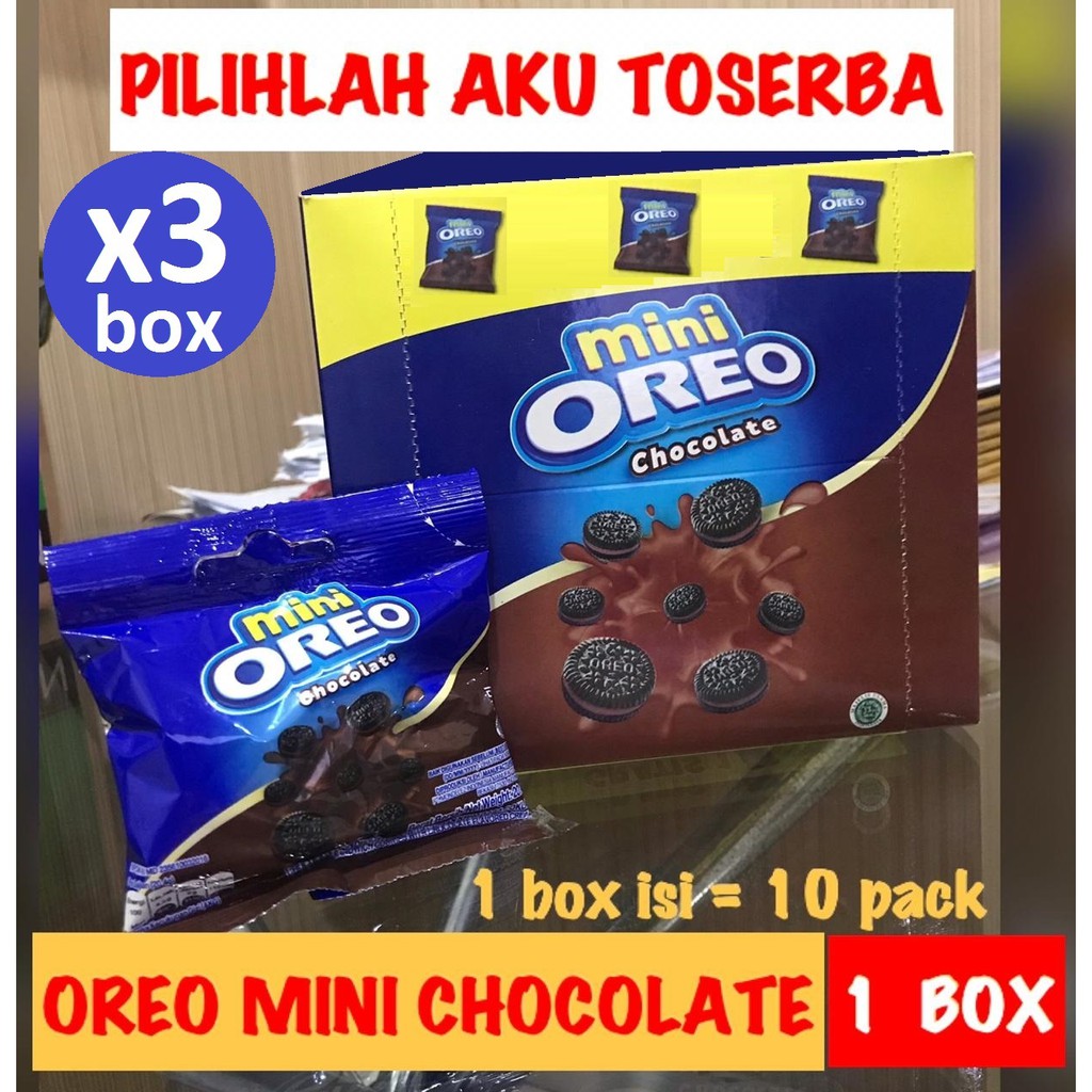 Oreo Mini CHOCOLATE / COKLAT Pouch 10 x 20,4 gr ( HARGA 3 BOX )