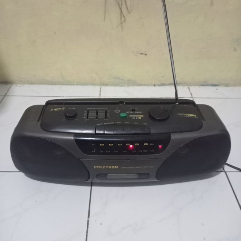 TAPE COMPO POLYTRON BEKAS RADIO DAN PEMUTAR KASET PITA NORMAL