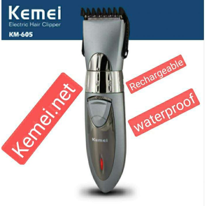 Alat cukur rambut Kemei KM-605 Waterproof Recharge Hair Clipper