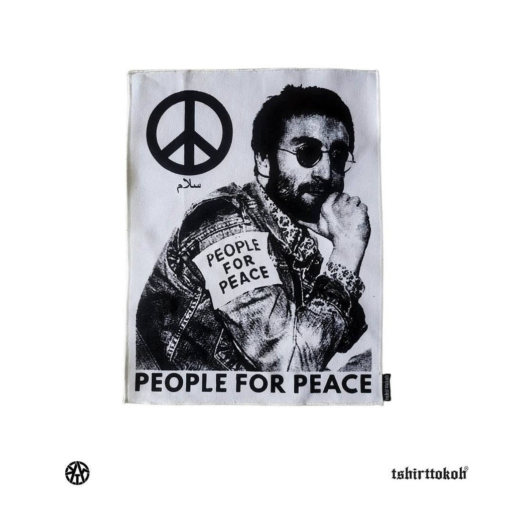 Tshirttokoh - Backpatch People For Peace - John Lennon