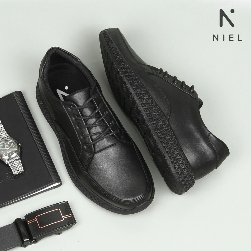Niel Sepatu Casual Formal Pria Tali Rico Synthetic Leather
