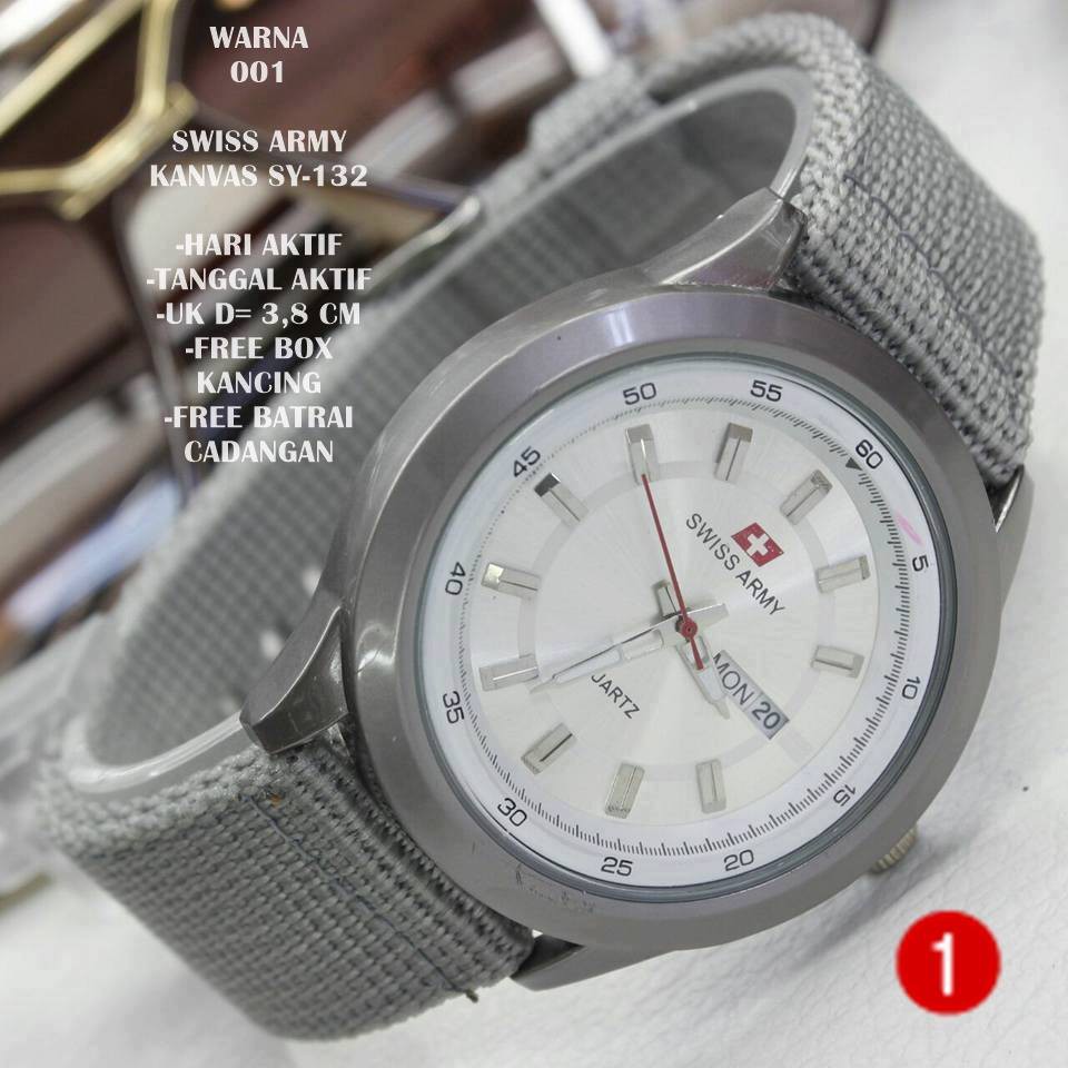 JAM TANGAN PRIA SY-132 KANVAS UK D=3,8CM