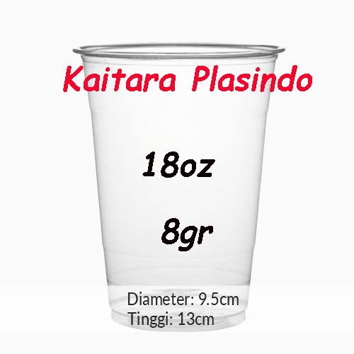 Gelas Plastik PP 18oz / Plastik Cup PP 18 oz