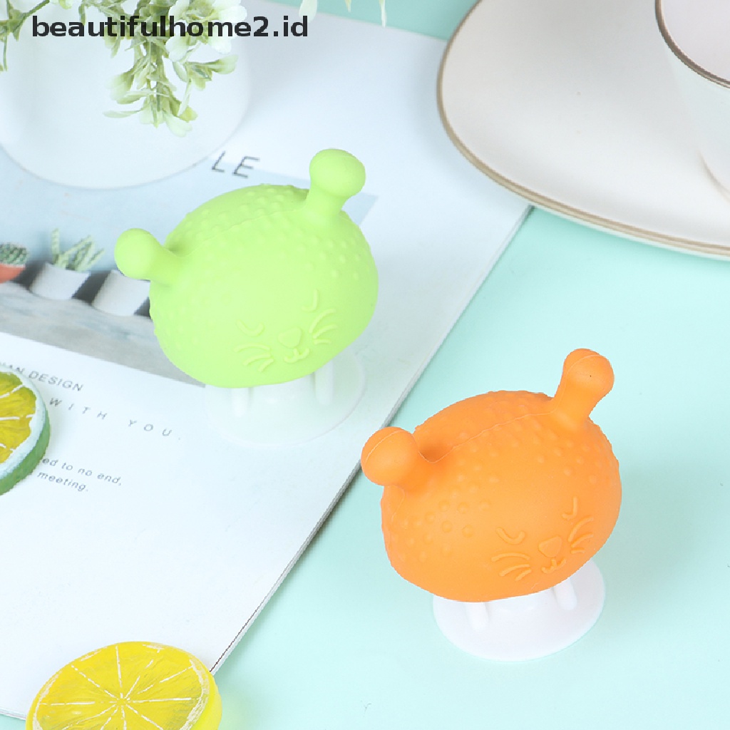 (Beautifulhome2.Id) Mainan Teether Bentuk Jamur Bahan Silikon Untuk Bayi