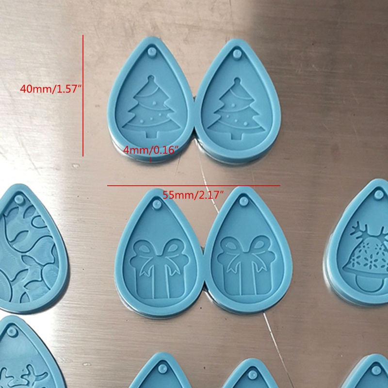 10 Pcs Cetakan Liontin Kalung Anting Bahan Silikon Untuk Kerajinan