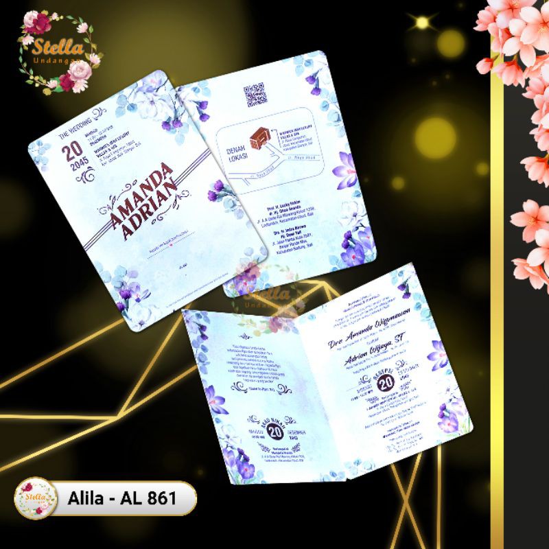 blanko undangan alila 861 Tanpa Foil/ Blangko Undangan Murah