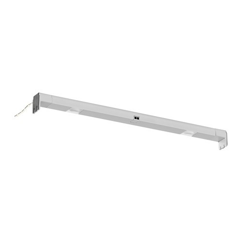 OMLOPP Strip lampu led untuk laci , warna aluminium, 76 cm