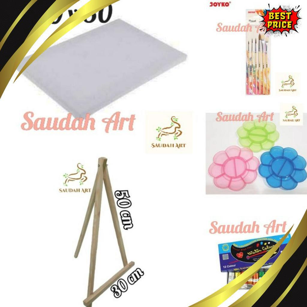 

TERLARIS Paket Lukis Lengkap kanvas 2x3kuaspaletcat aireasel 2x3