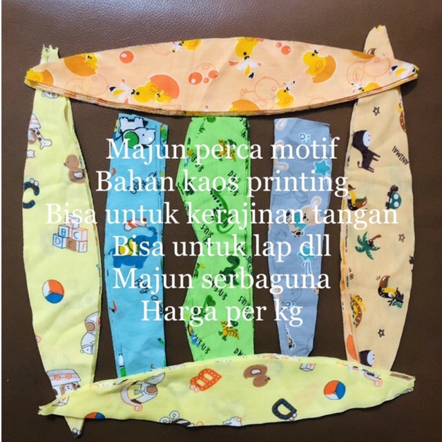kain majun perca motif bahan kaos printing termurah