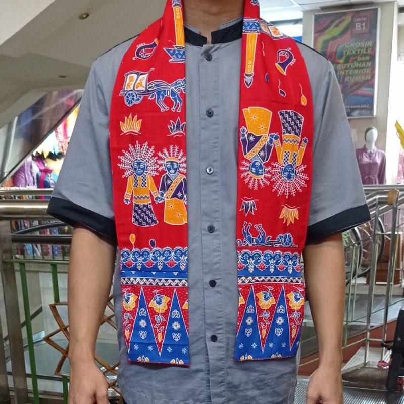 cukin /syal pria / selempang betawi ondel