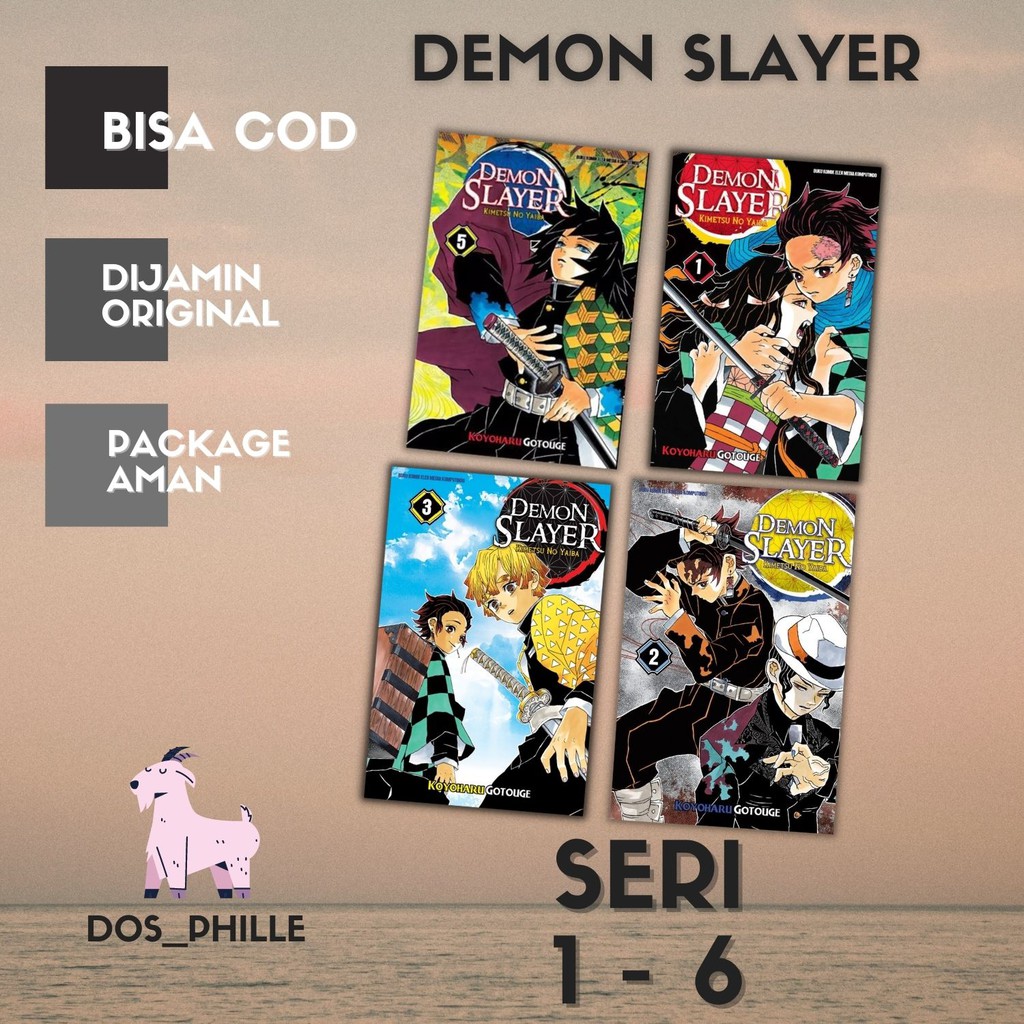 BEST SELLER MANGA DEMON SLAYER: KIMETSU NO YAIBA 1 - 7 BAHASA INDONESIA BOOKS