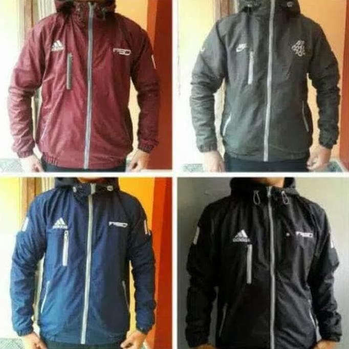 JAKET GUNUNG TRACKER ADIDAS WATERPROOF "HARGA PROMO"