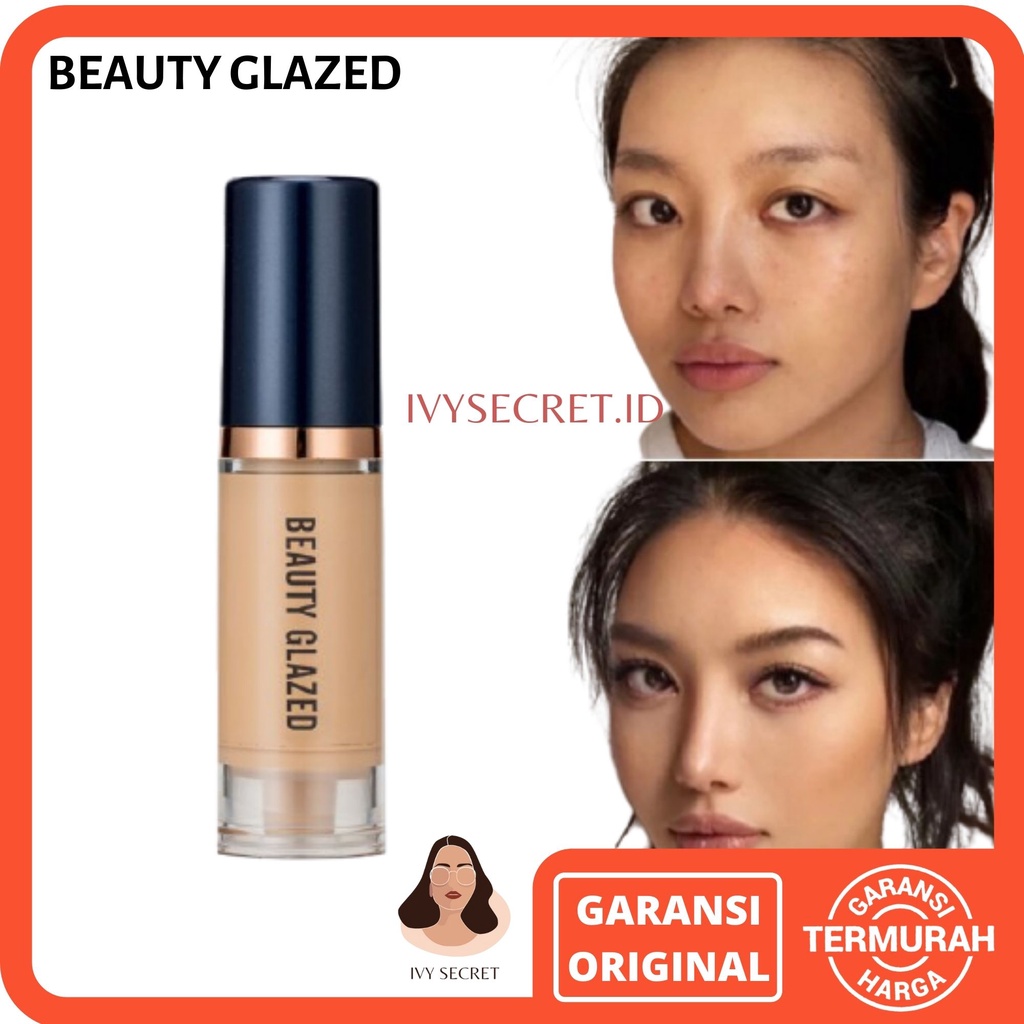 Beauty Glazed Liquid Foundation Full Coverage Foundation Beauty Glazed Base Makeup Alas Bedak Cair Beauty Glazed Foundation Cair