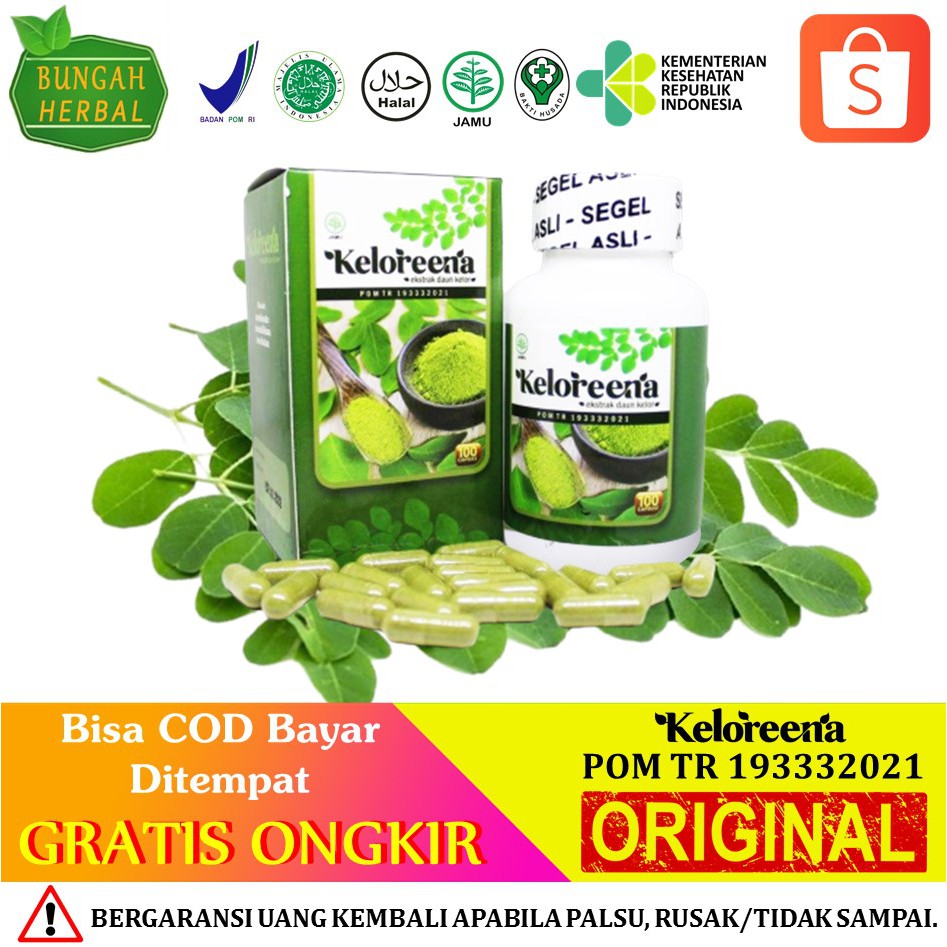 Keloreena Ekstrak Daun Kelor Asli Berkualitas Mutu Terjamin Bpom Halal Mui 100 Original Shopee Indonesia