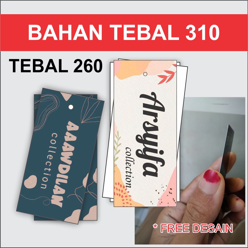 

Hang Tag / Cetak Hang Tag / Hangtag Label Baju tebal MURAH