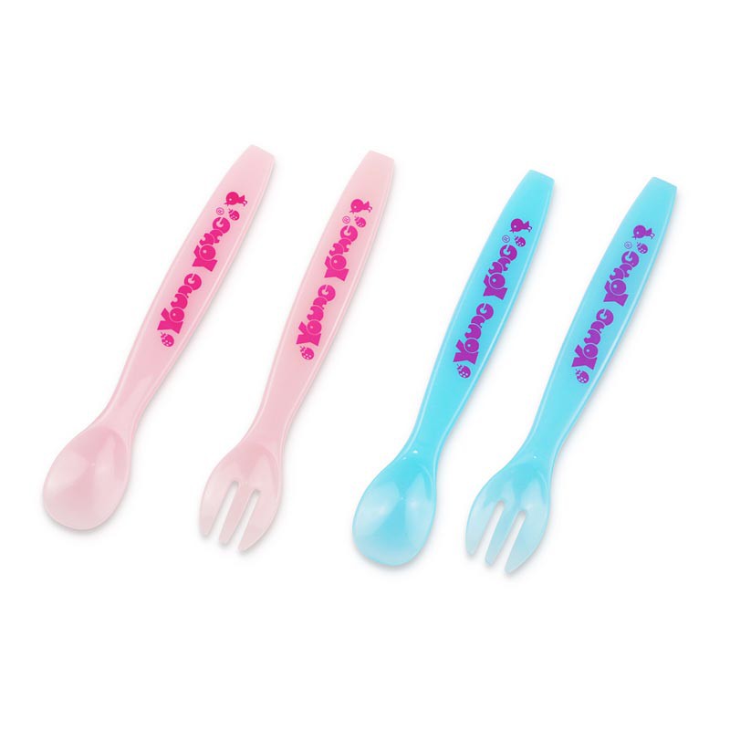 Sendok makan young young / Baby Spoon &amp; Fork Set 221