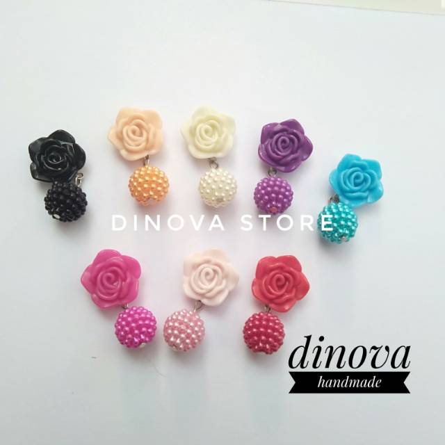 Bros mawar imut cantik/bros dagu/bros simple/bros murah/bross/bros dagu cantik by dinova store