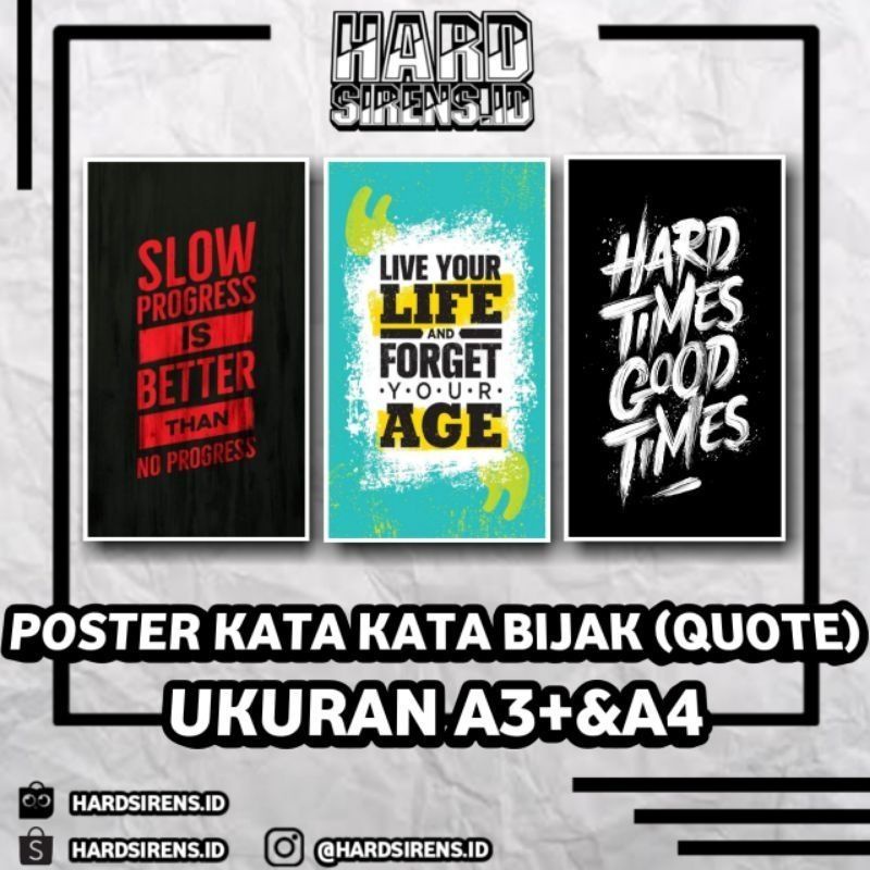 Poster Quotes Wall decor Quotes Poster kata kata bijak