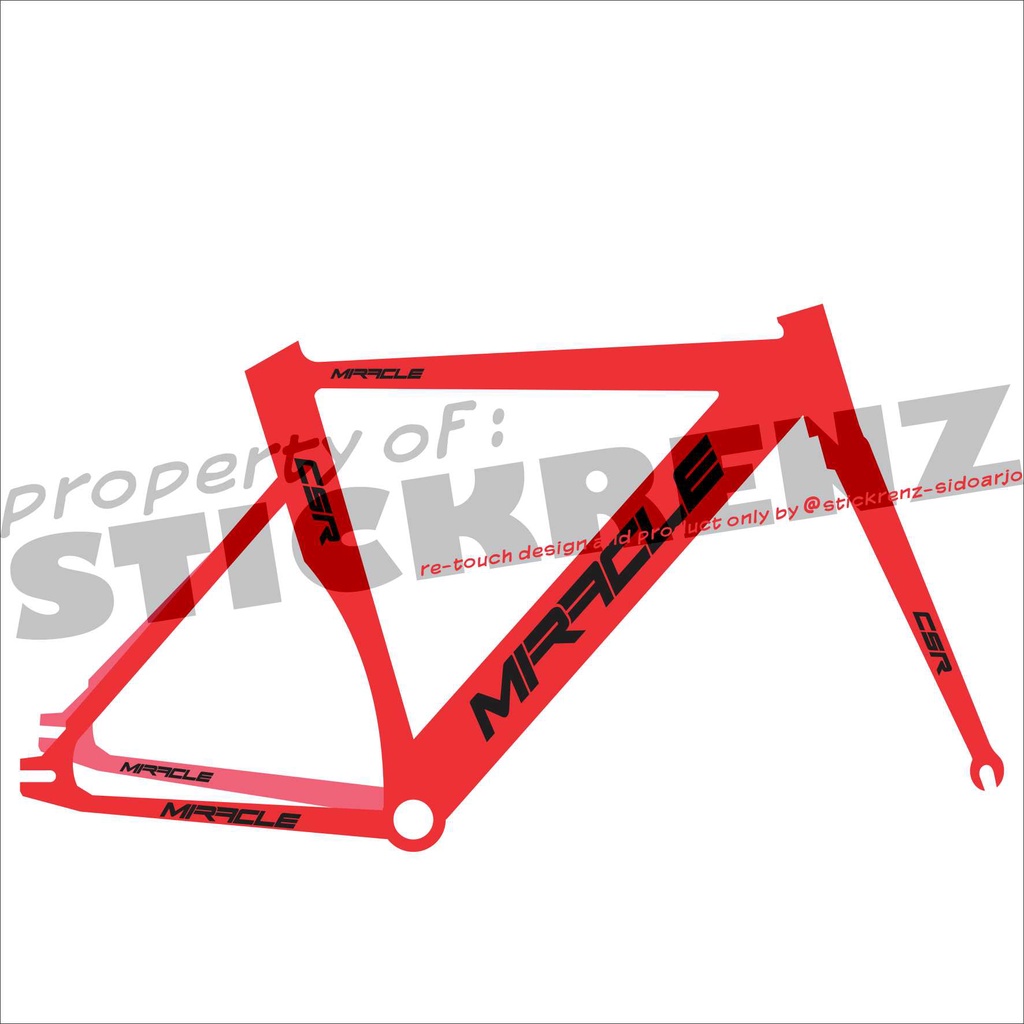 Cutting Sticker Stiker Frame Sepeda Fixie Miracle 01 Custom
