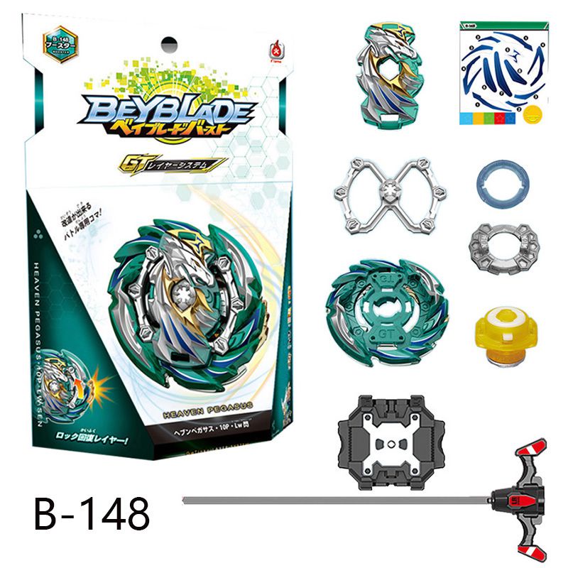 Gt Burst Beyblade B148 HEAVEN PEGASUS.10P.Lw Dengan Penggaris/ Hadiah Mainan Peluncur Kawat