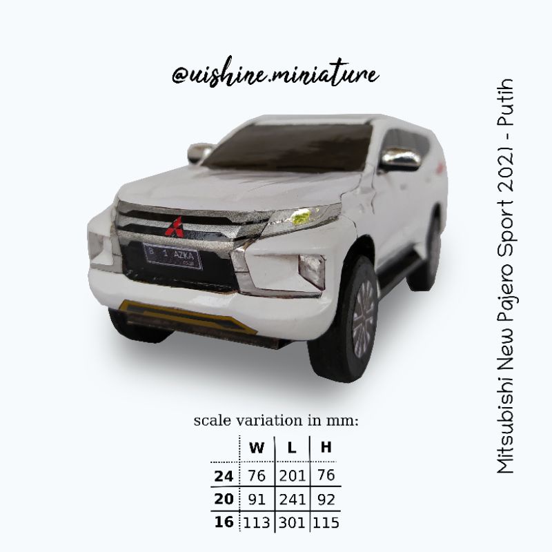 Diecast Miniatur Mobil New Pajero Sport 2021