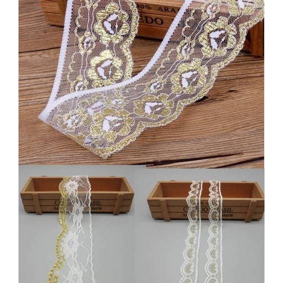 GOLD African Lace Ribbon (per meter)