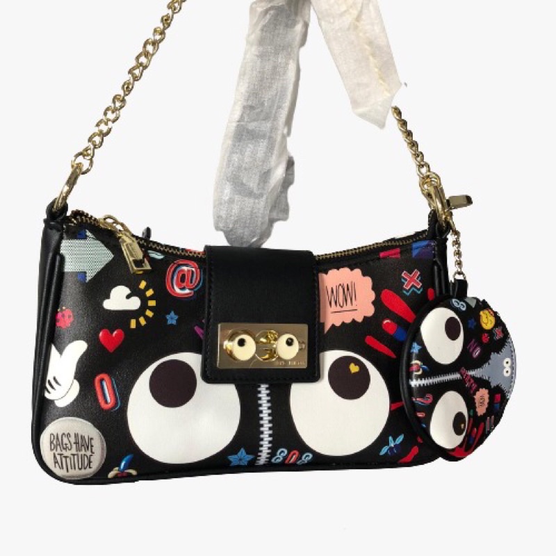 Tas Huer Mata eye theme kondisi baru ORIGINAL dg cute purse