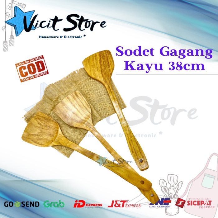 Sodet Kayu / Sutil Kayu Panjang 38Cm