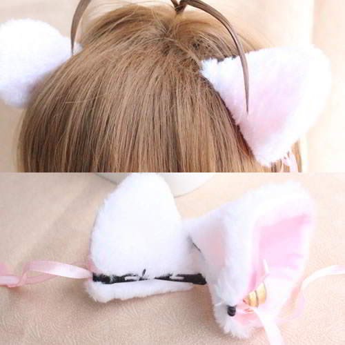 Bando & Ikat Rambut Cat Ears Cosplay Hairclips EAB301