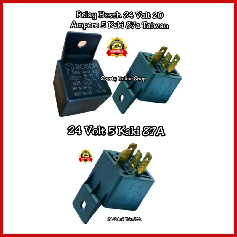 Relay Bosch 24 volt 20A 5K