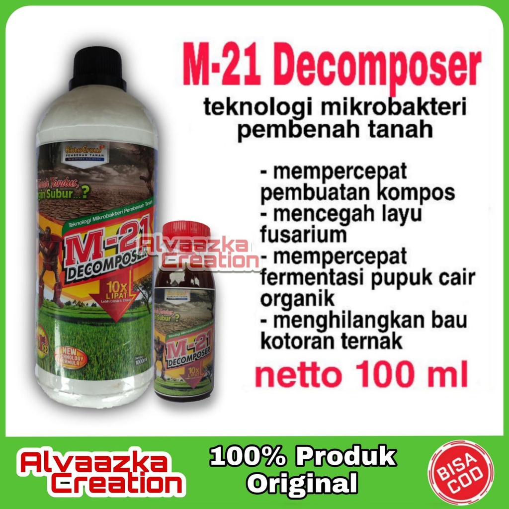 M21 DECOMPOSER dekomposer probiotik pembuat kompos lebih cepat 100 ml