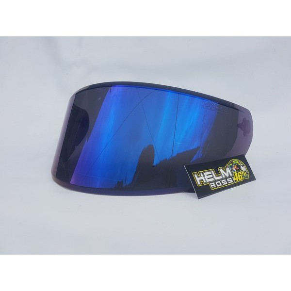 VISOR FLAT - NHK RX9 IRIDIUM BLUE KACA BIRU GM RACE PRO