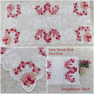 Taplak Meja  Tamu  Shabby Chic Renda Mewah Cantik Premium 