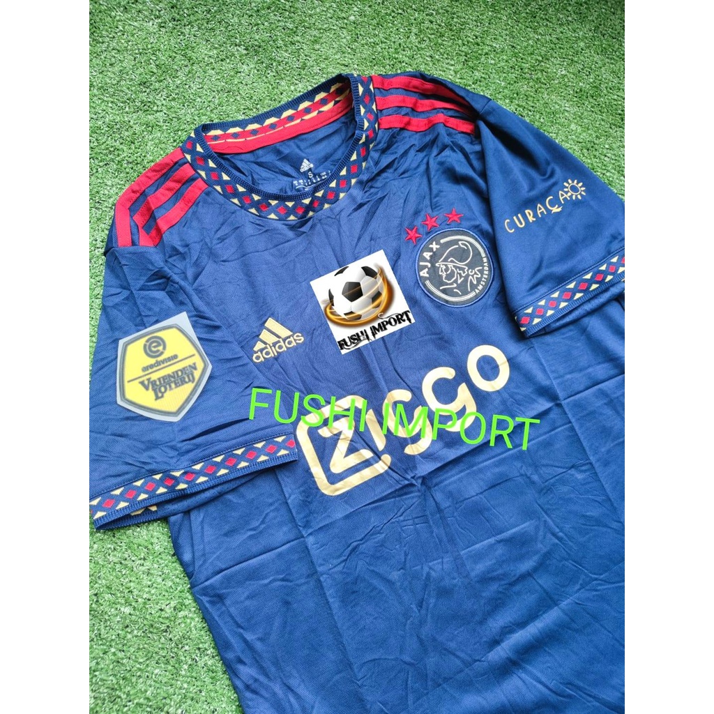 Jersey Baju Bola Ajax Away Full Patch 2022 2023 Grade Ori