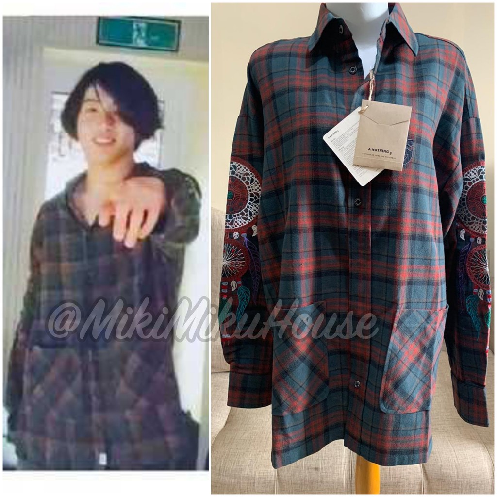 BTS JUNGKOOK DREAMCATCHER DROP-SHOULDER SHIRT (Khaki) A-NOTHING ANOTHING ZIJANGSA HANBOK BAJU ORI