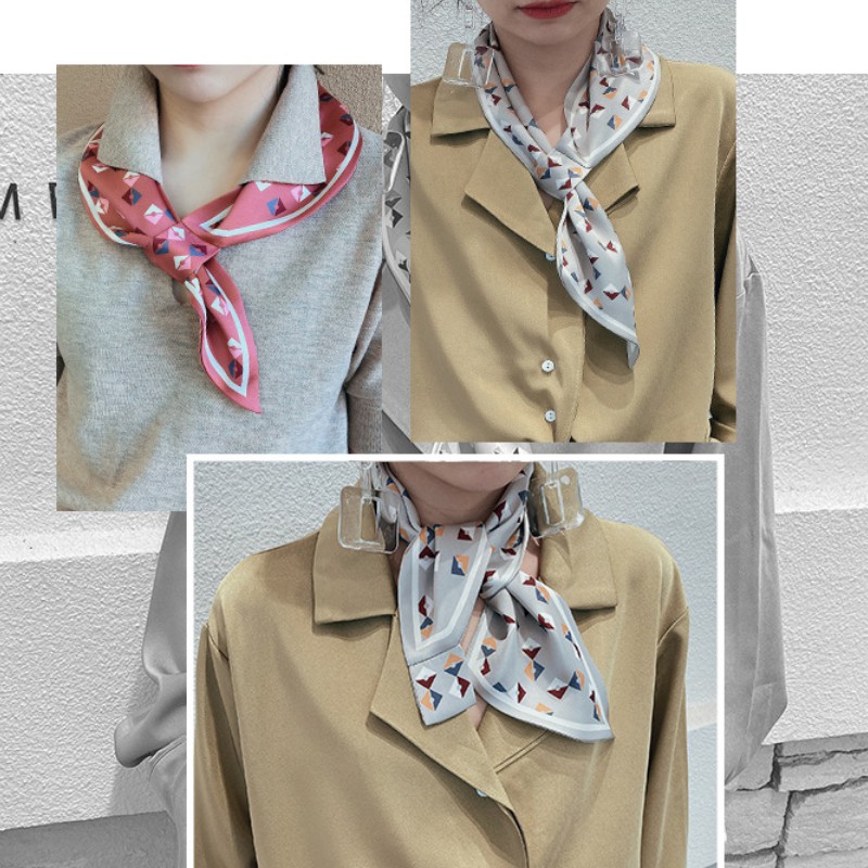 &quot;Diamond&quot; Mini Scarf Pita, Scarf Leher, Scarf Tas, Bahan High Grade Silk Immitation