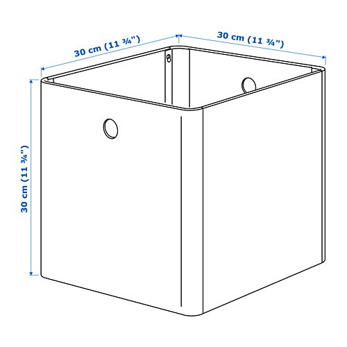 KUGGIS Kotak penyimpanan 30 x 30 x 30 cm, putih