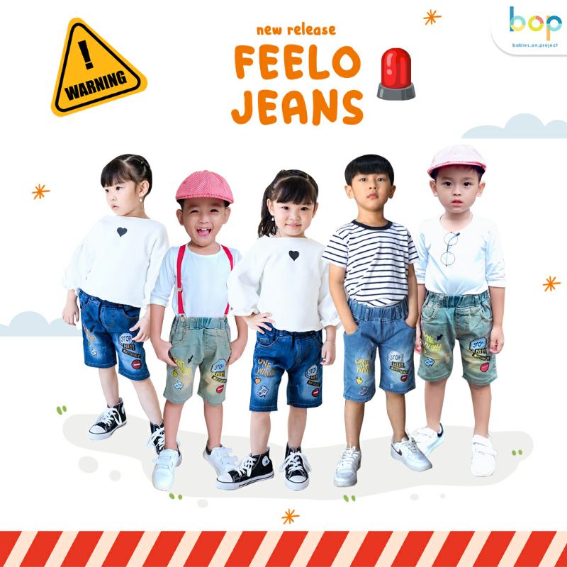 Feelo Jeans Celana Pendek Jeans Anak